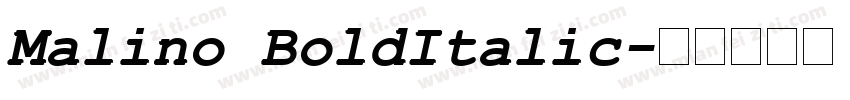 Malino BoldItalic字体转换